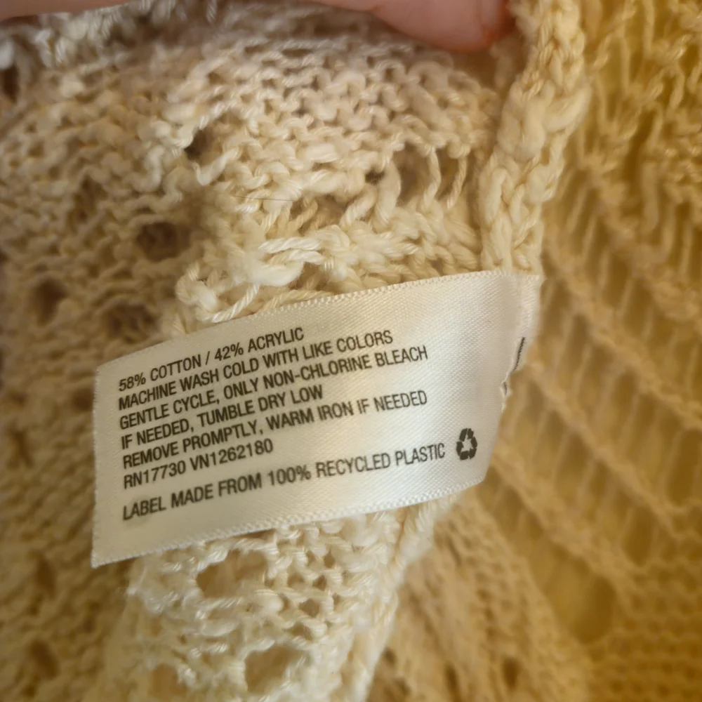 Mossimo Supply Co. Cream Crochet Open-Weave Cardigan - Picture 4 of 4